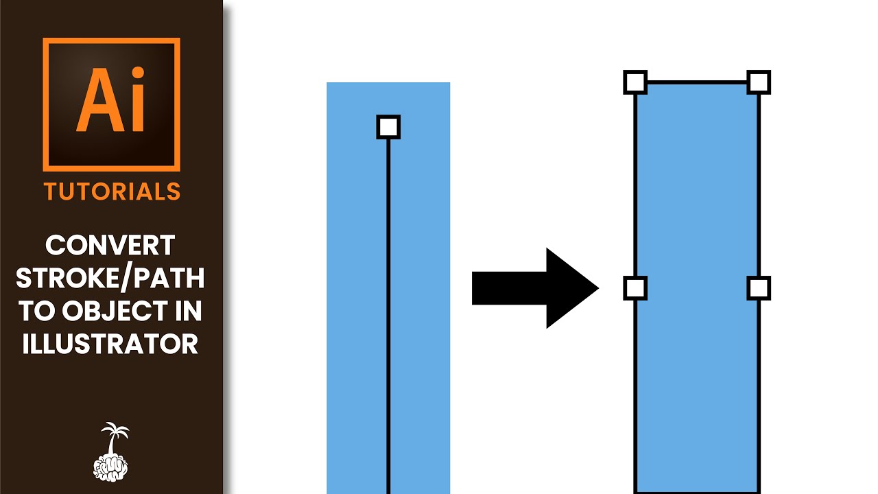 Преобразование обводки/контура в объект в Illustrator