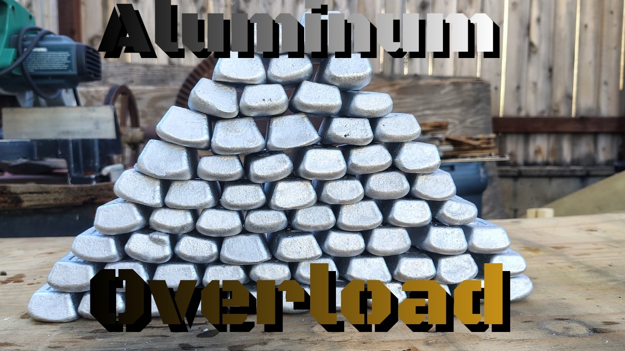 Aluminum Overload.  #aluminum #melting #diy #forge #scrapping