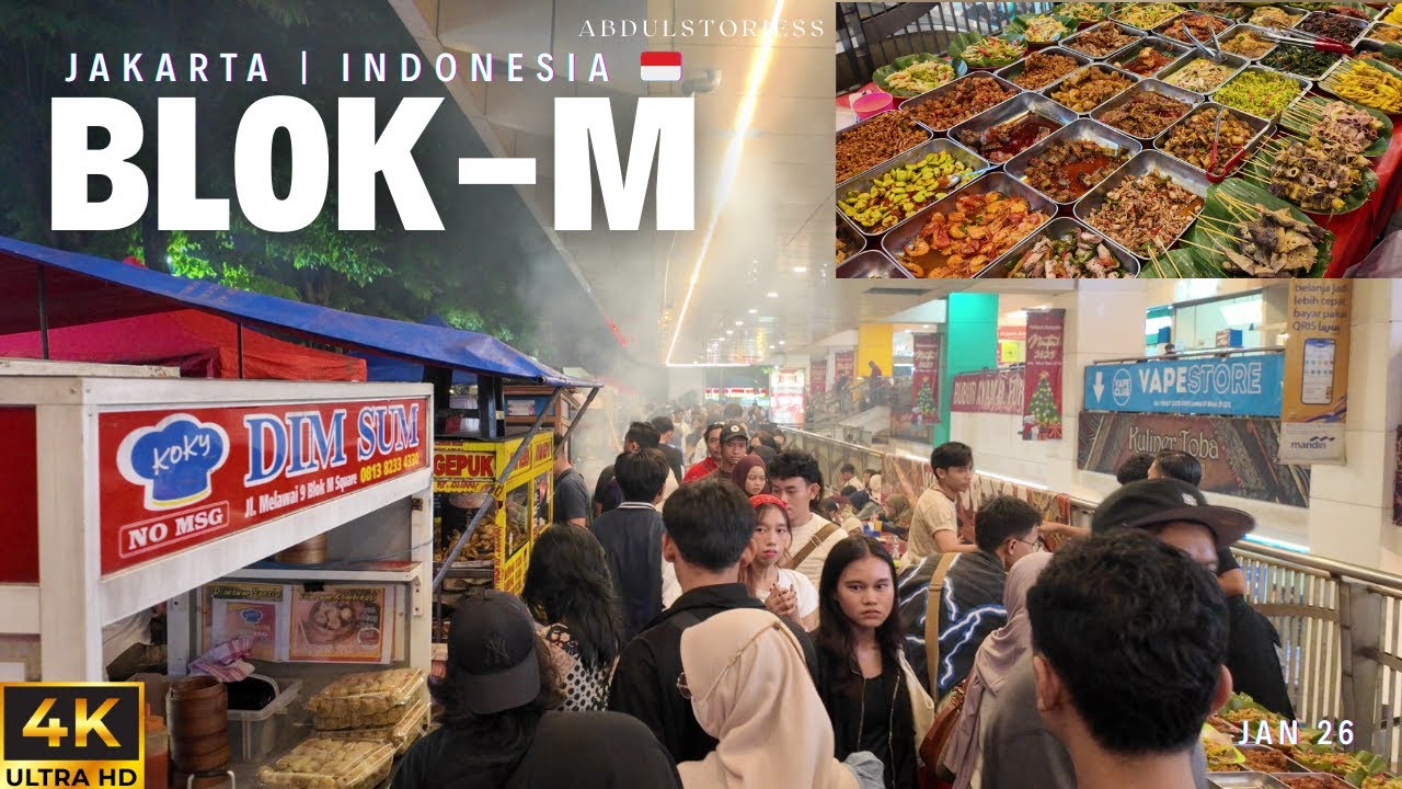 [4k] Blok M Jakarta Walking Tour | Exploring Blok M Area | South Jakarta 🇮🇩
