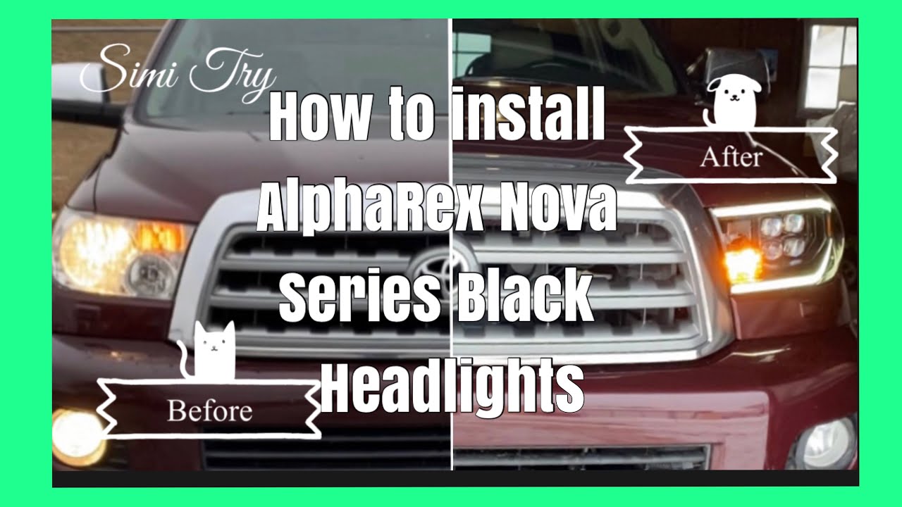 🚘 Alpharex Nova Series Black Headlights Install on Toyota Sequoia 2nd Gen [Easy Install]