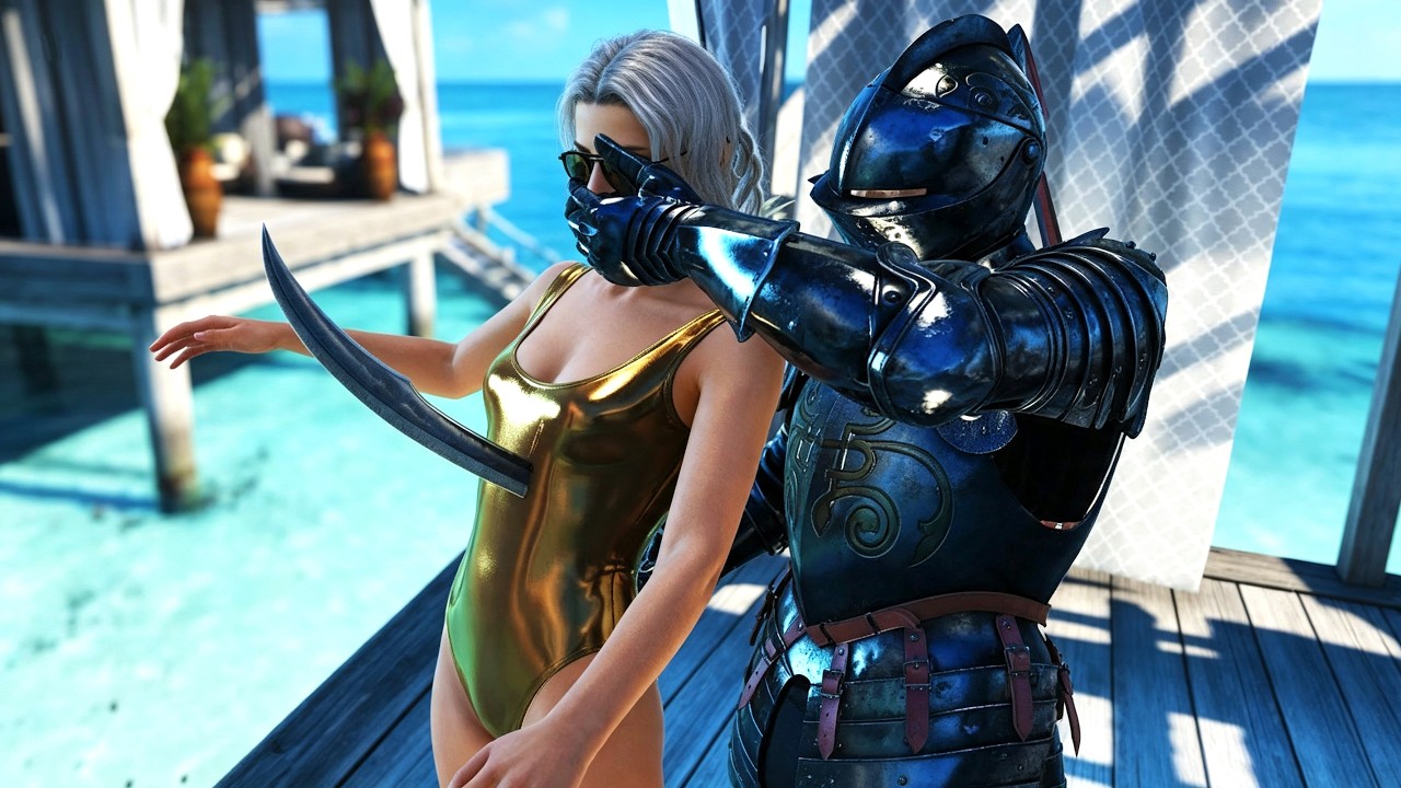 Hitman 3 Haven Island Knight Kill Everyone Ghost Mode Ornate Schmitar