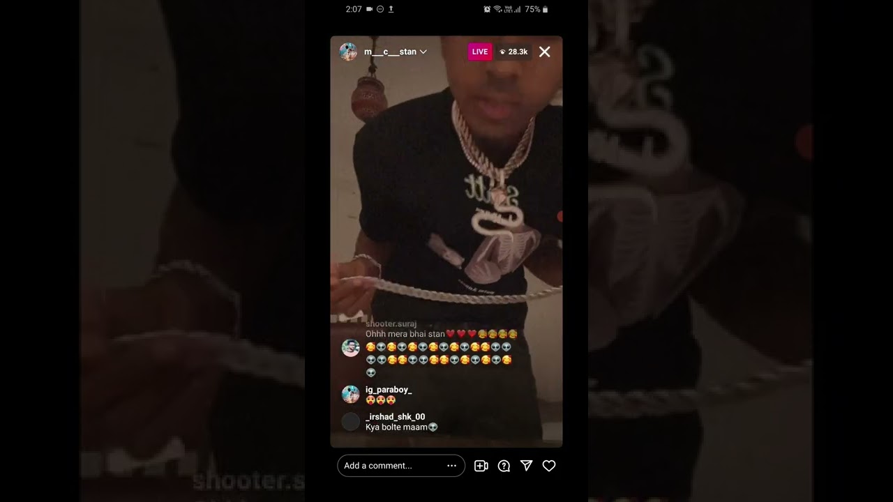 MC STAN LIVE SHOWING NEW JEWELRY ICE ICE FOR ALBUM INSAAN SNAKE HOT DRIP 🥶❤
