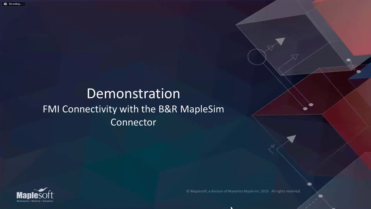 Using MapleSim in your Toolchain: Exporting Models using FMI