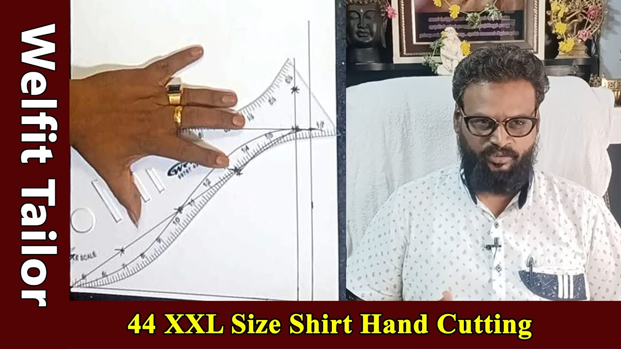 44 XXL Size Shirt Hand Cutting for Beginners | மிக எளிமையான முறையில் | Welfit Tailor