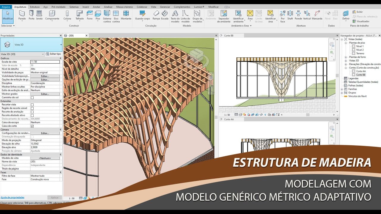 ESTRUTURA DE MADEIRA - MODELAGEM COM MODELO GENÉRICO MÉTRICO ADAPTATIVO 