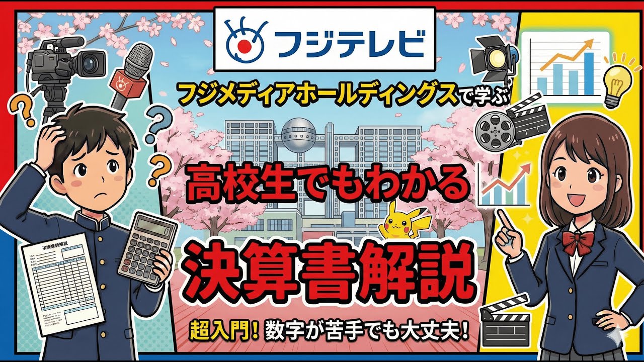 本業赤字なのに利益が増えた理由とは？フジテレビ決算を高校生でもわかるように解説！
