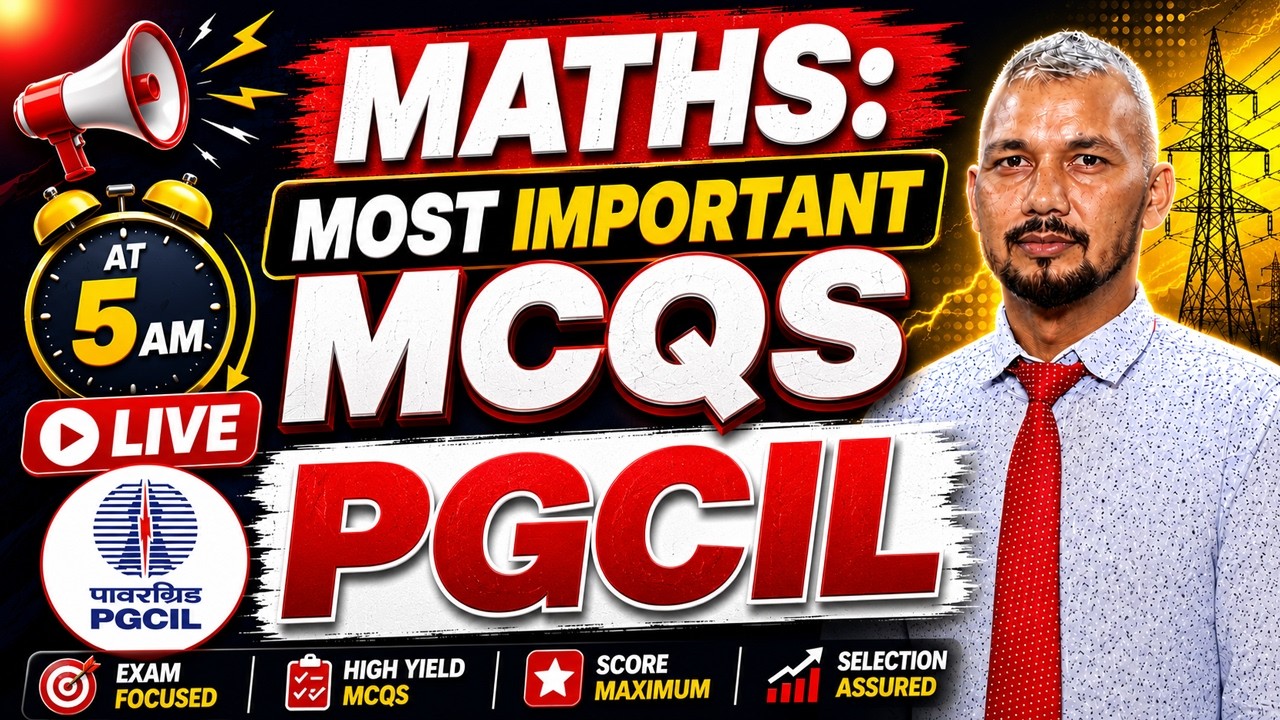 🎯 PGCIL Maths Practice Set | Most Important Questions & MCQs | by Sonvir Sir