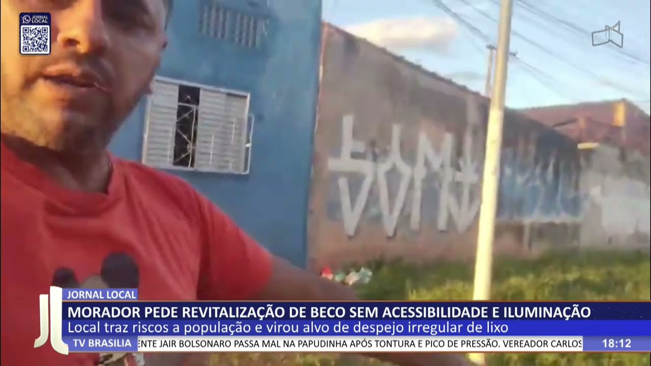 JL - Morador pede revitalização de beco sem acessibilidade e iluminação