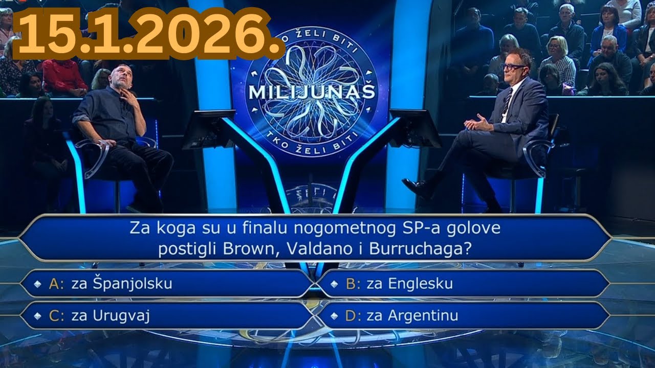 Tko želi biti milijunaš - 15.1.2026.