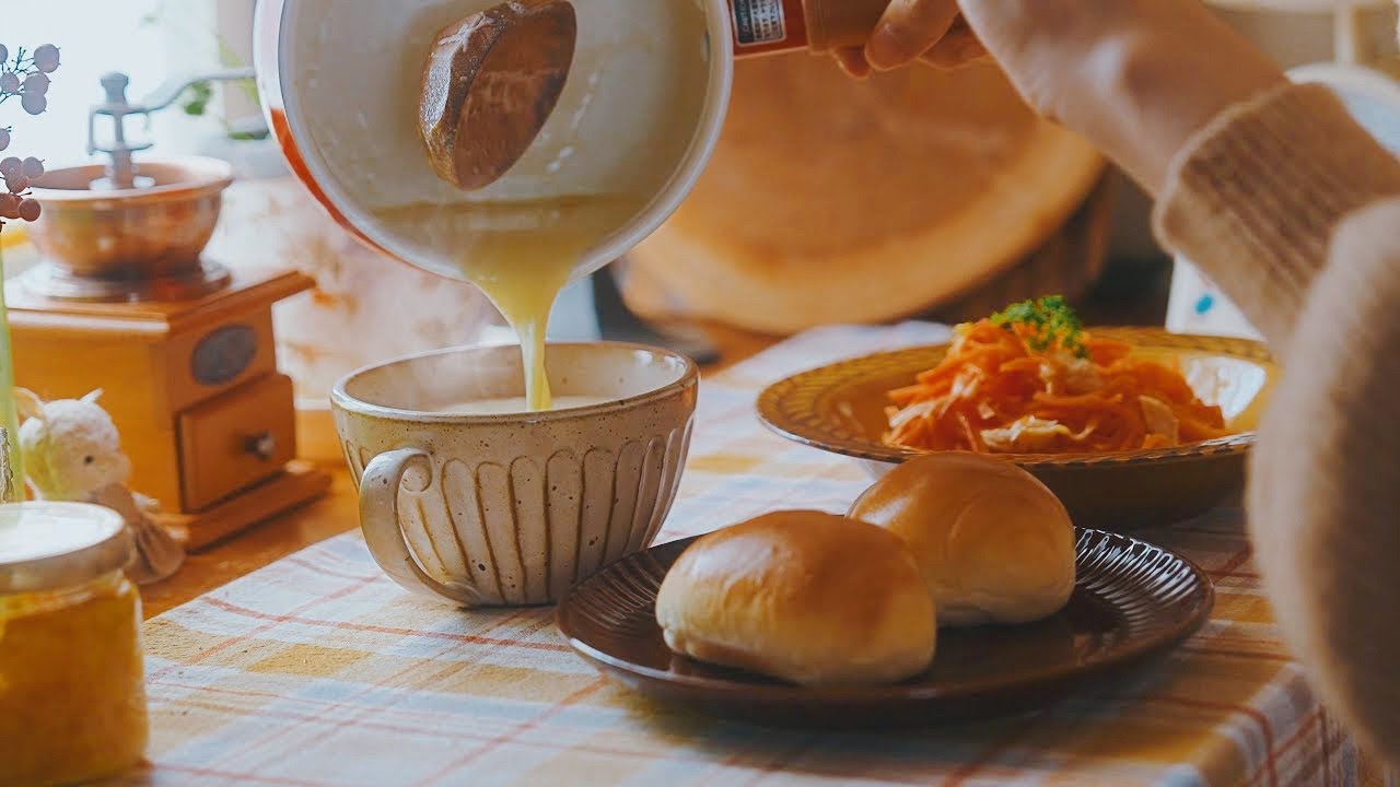 Маленькая кухня｜Зимнее утро с приготовлением апельсинового джема 🍊｜vlog.35