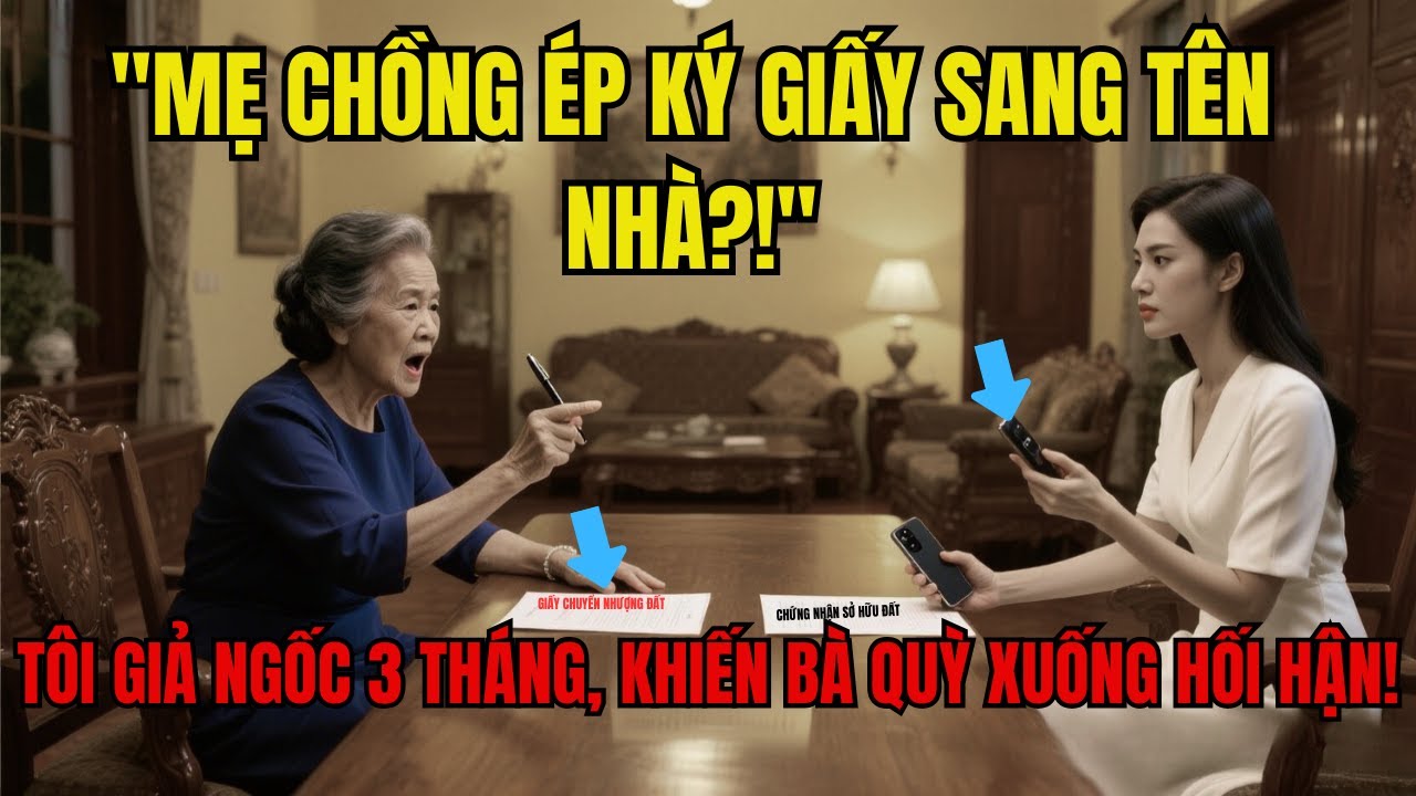 Mẹ Chồng Ép Tôi Ký Giấy Sang Tên Nhà, Tôi Giả Ngốc 3 Tháng Và Lật Bài Khiến Bà Quỳ Xuống