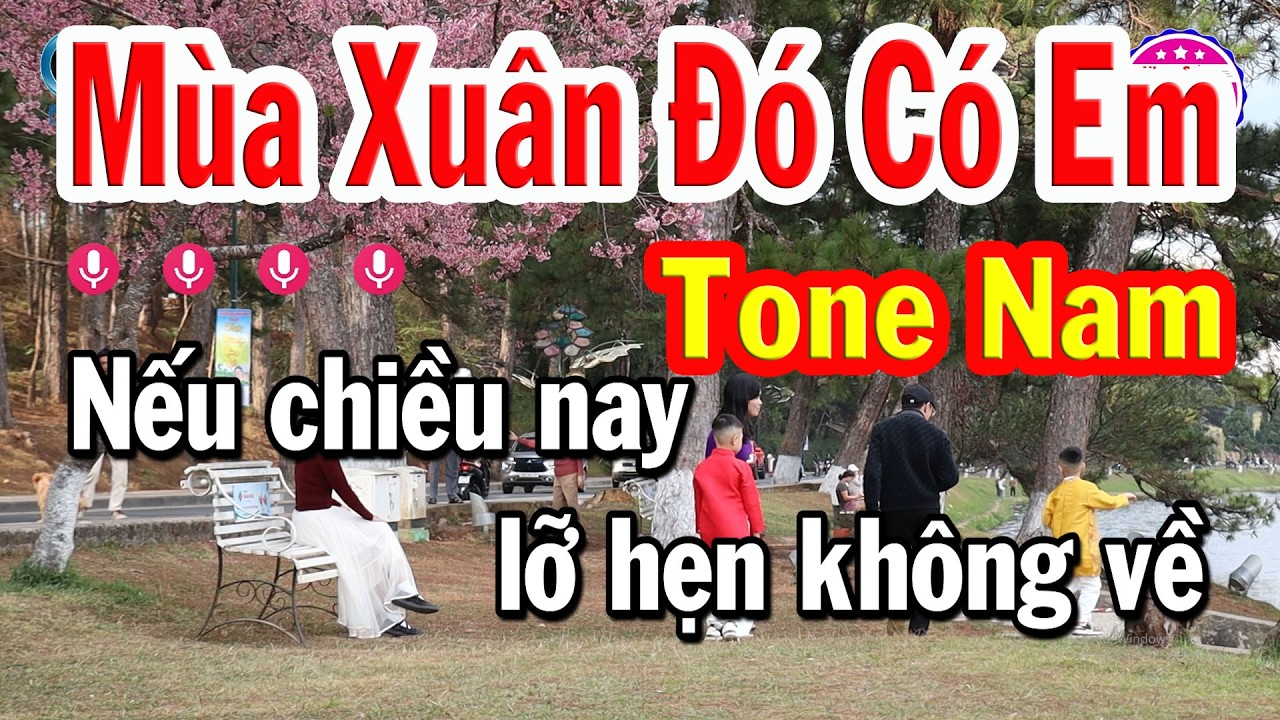 Mùa Xuân Đó Có Em Karaoke Tone Nam ( Em ) Nhạc Xuân Siêu Hay Dễ Hát | Nhạc Sống Cẩm Yến