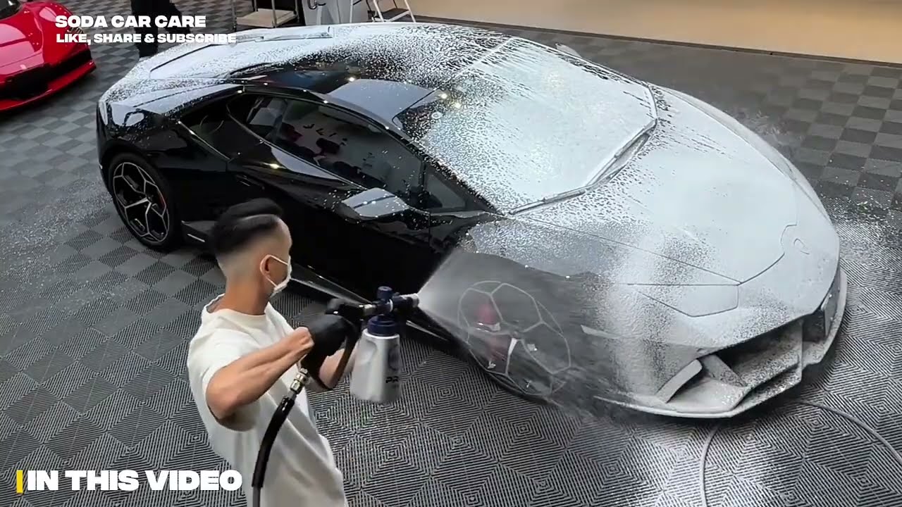 Immersive Lamborghini Huracan EVO Car Wash - Exterior & Interior Detail - ASMR | Soda Car Care