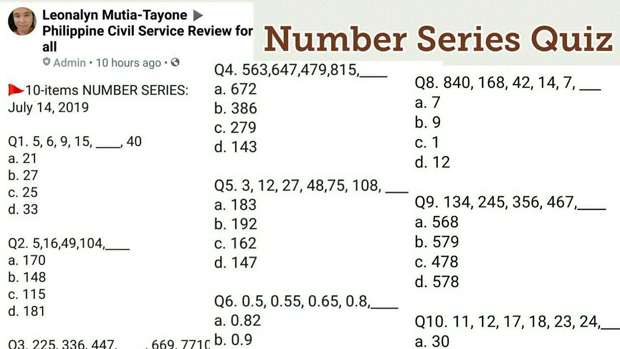 NUMBER SERIES difficult or easy?