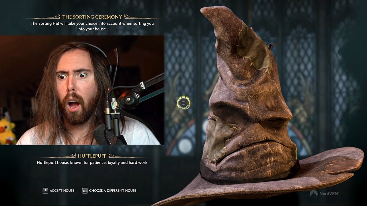 Asmon LOSES IT After The Hat Decides His House in Hogwarts Legacy