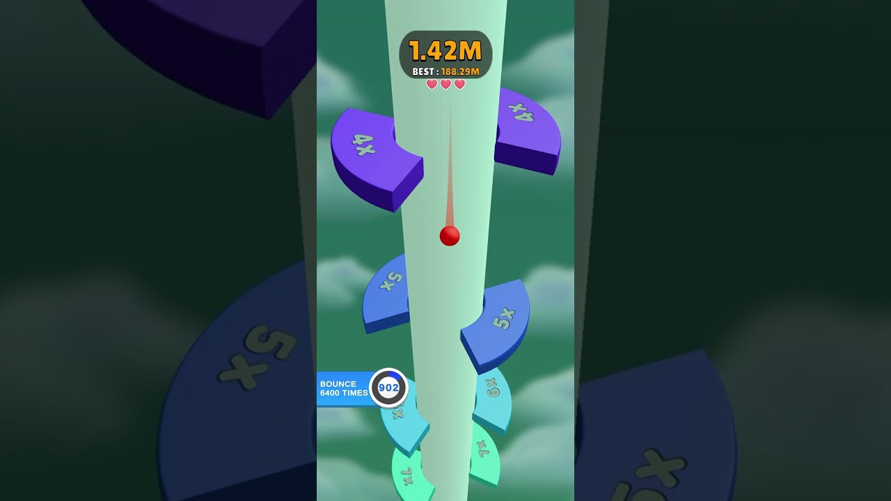 Helix Jump: Level 2833 #helixjump #gaming #mobile #shorts