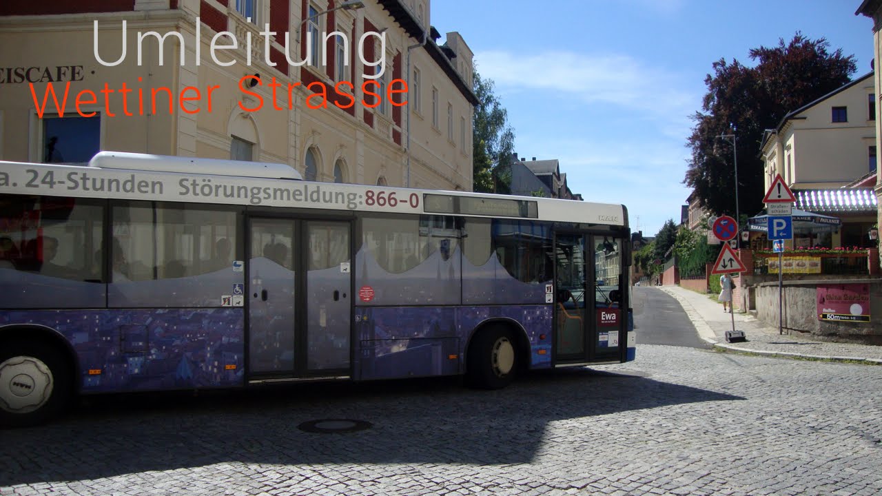 Altenburg (Th&uuml;ringen): Umleitung Wettiner Strasse (Fabrikstrasse) - ALTENBURGBUS