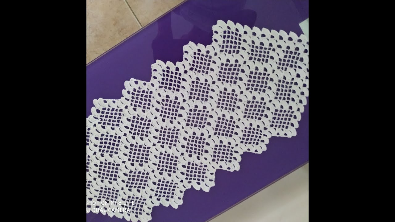 ΣΕΜΕΝ  Η ΡΑΝΝΕΡ ΜΕ ΒΕΛΟΝΑΚΙ μέρος 1 CROCHET TABLE RUNNER part 1