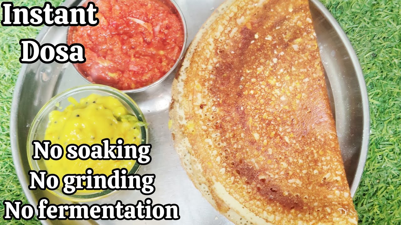 5 Minutes Instant Dosa | No Soaking  | No Grinding | No Fermentation #food #breakfast #dosa