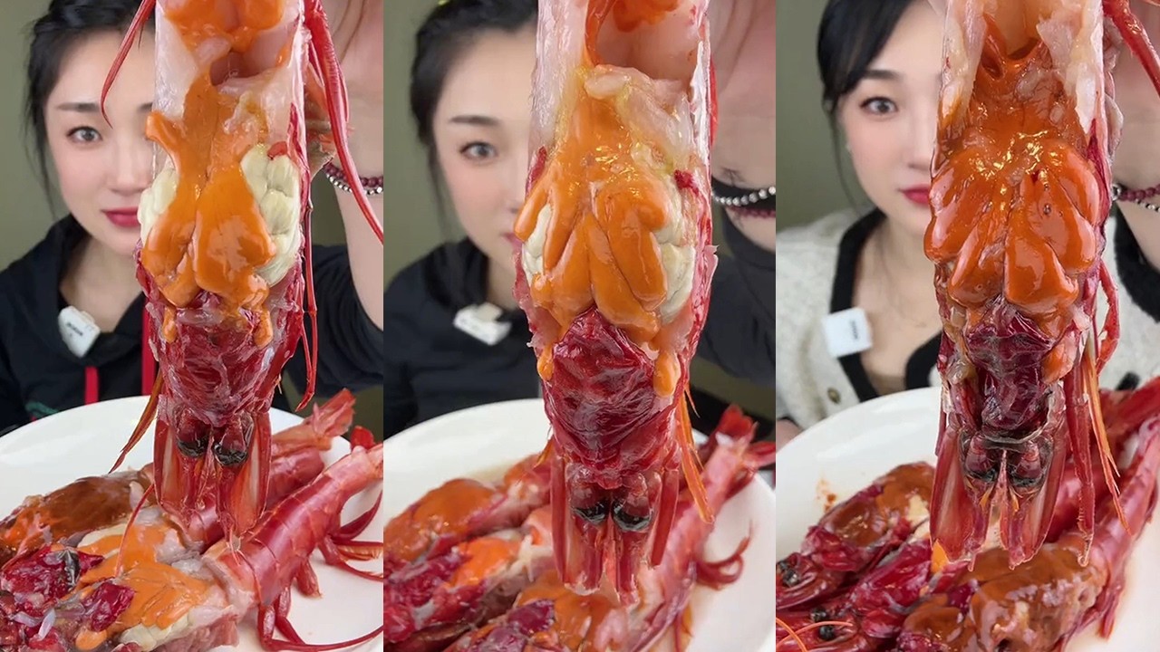 【Yummy】Carabinero prawn🦐🦐#mukbang#asmr#Seafood