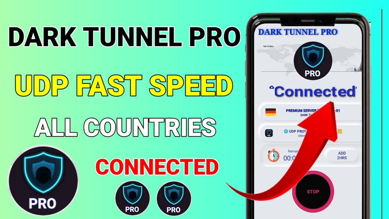 How to setup Dark Tunnel Pro VPN with fast udp speed settings for fast and secure online browsing 
