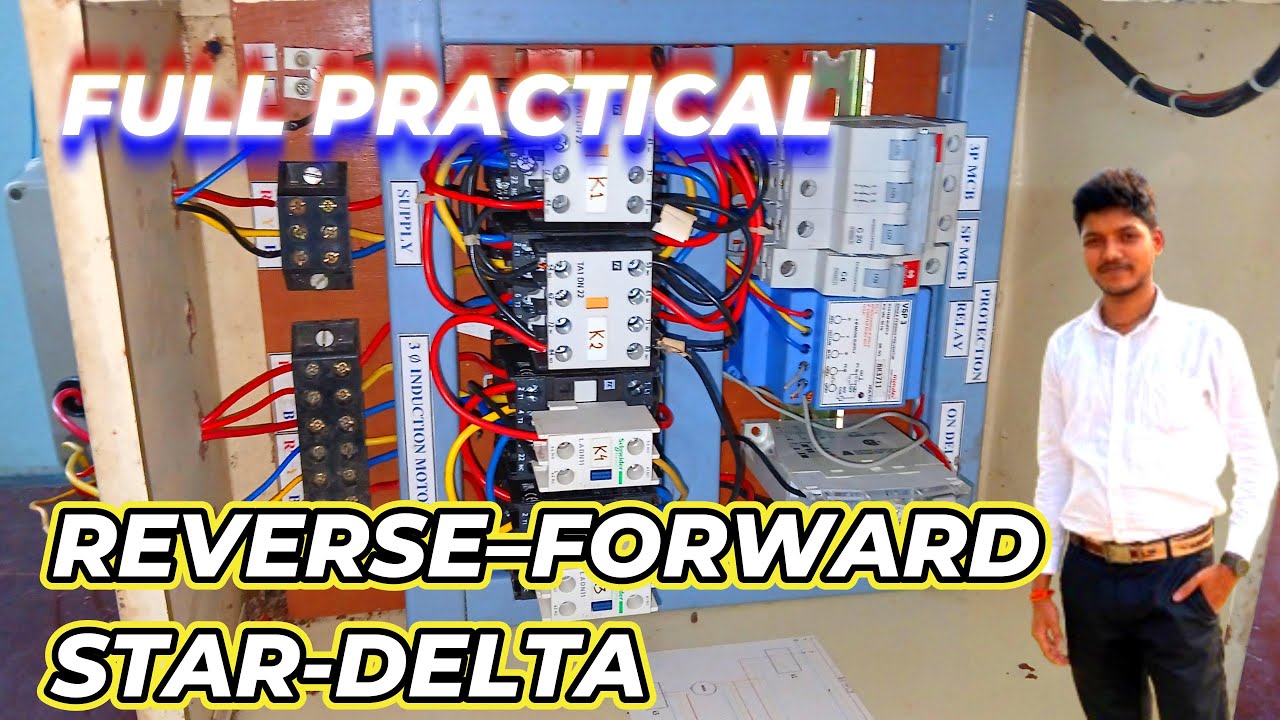 Reverse Forward Star Delta Starter Circuit Diagram | Full Practical & Working