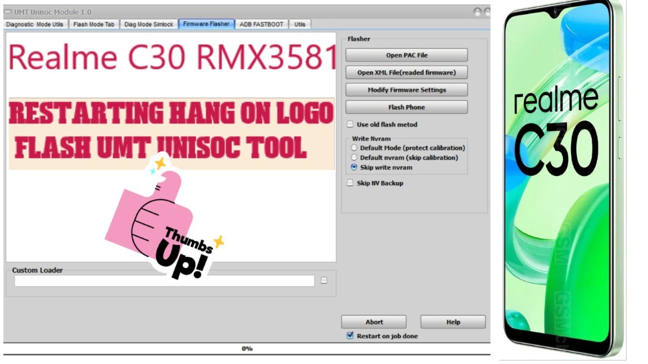 realme c30 flash with umt unisoc tool