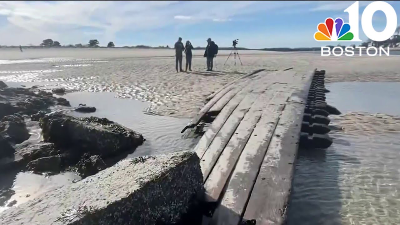 Shipwreck revealed on Crane Beach in Ipswich after more than 100 years