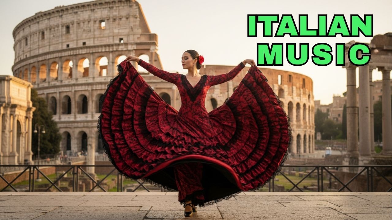 🎶 Italian Vibes, & Mediterranean Music🎧 Flamenco  Scenic Amalfi Coast & Lake Como Relaxation 4K