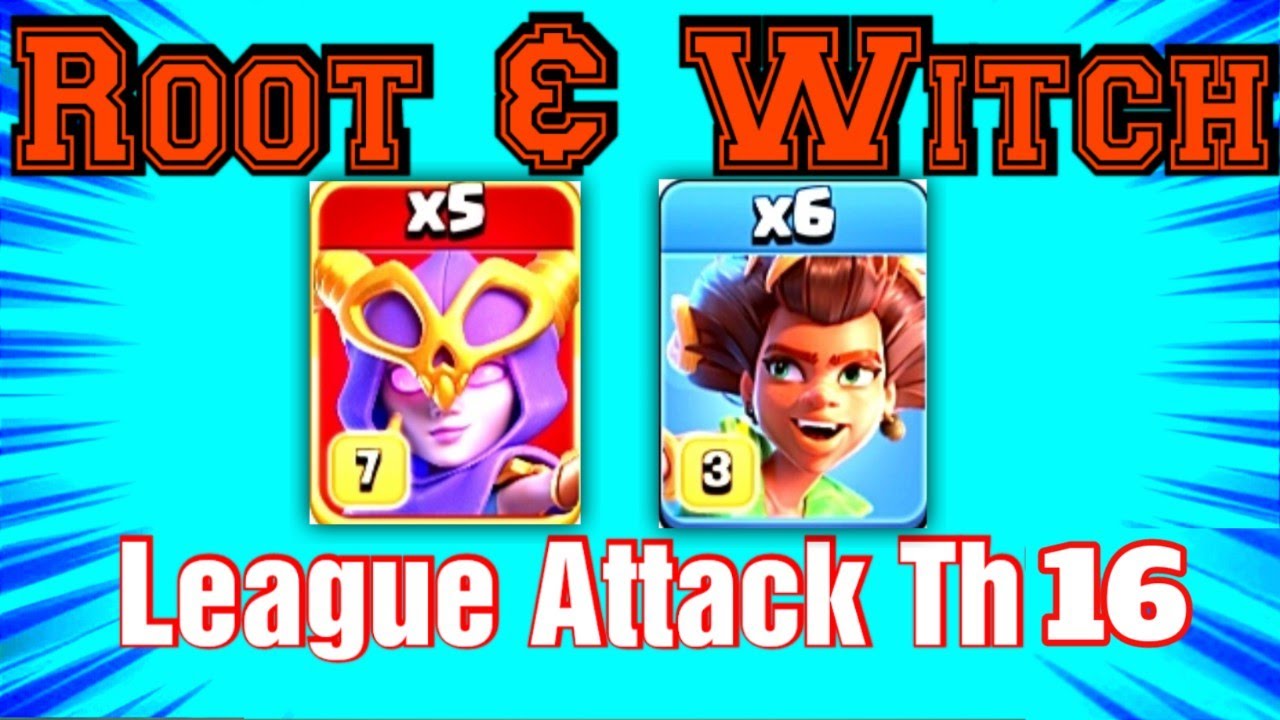 Th16 Super Witch Root Attack||Th 16 root rider attack|||Best th16 attack strategy (Clash of Clash)