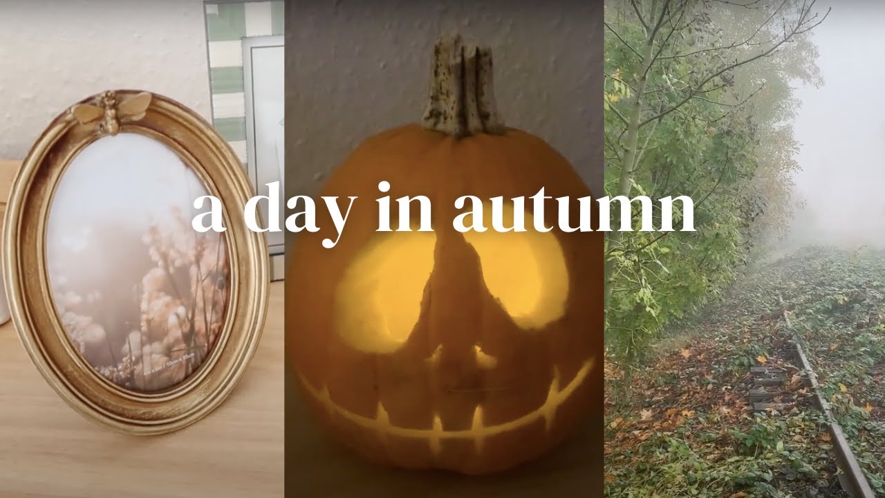 Ein Tag im Herbst 🍂 Kürbis aushöhlen, Besuch im Garten