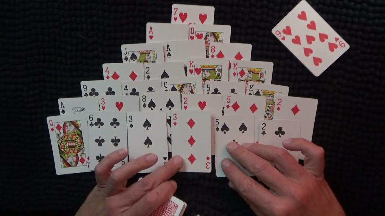 ASMR - Playing Pyramid Solitaire - Chewing Gum & Whispering - Australian Content