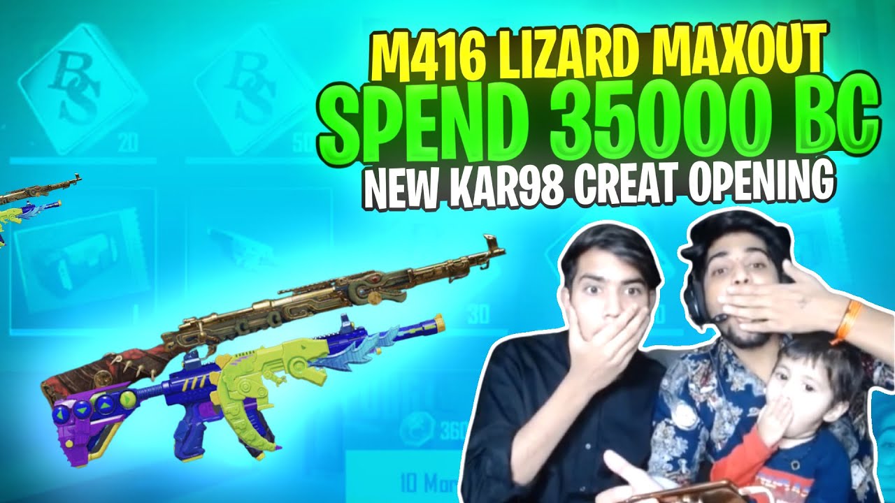 PUBG MOBILE LITE NEW KAR 98 AND M416 FULL MAXOUT CREATE OPENING | SPENDING 35000 BC
