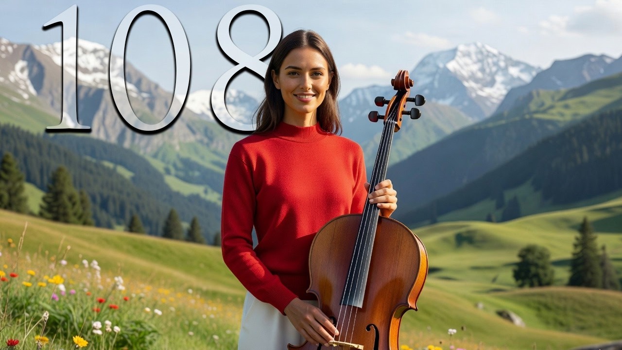 108 Relaxing Cello & Piano Duets 💕 Heavenly Switzerland in 4k