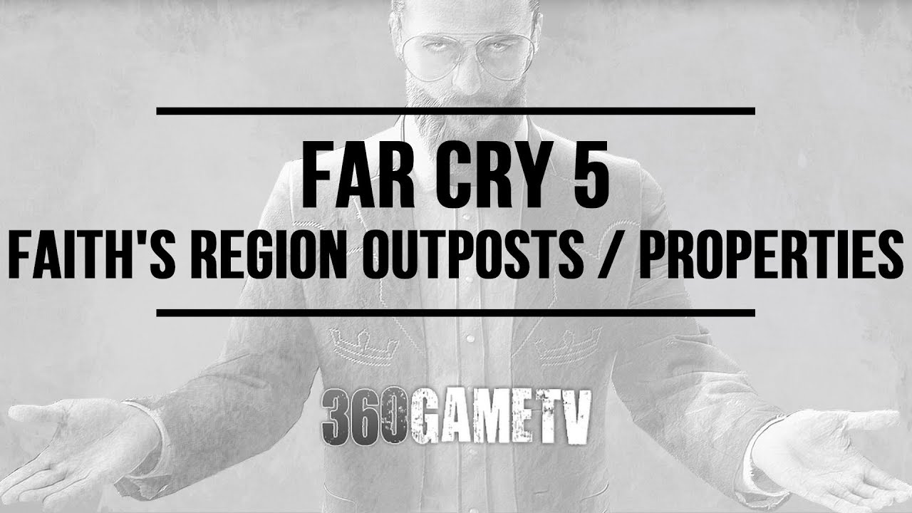 Far Cry 5 Cult Outposts / Cult Properties Locations in Faith's Region Henbane River (Map Video)