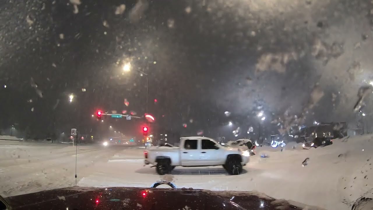 WINTER SNOW STORM NOV 8TH, 2023 | NIGHT CRUISE | ANCHORAGE, AK