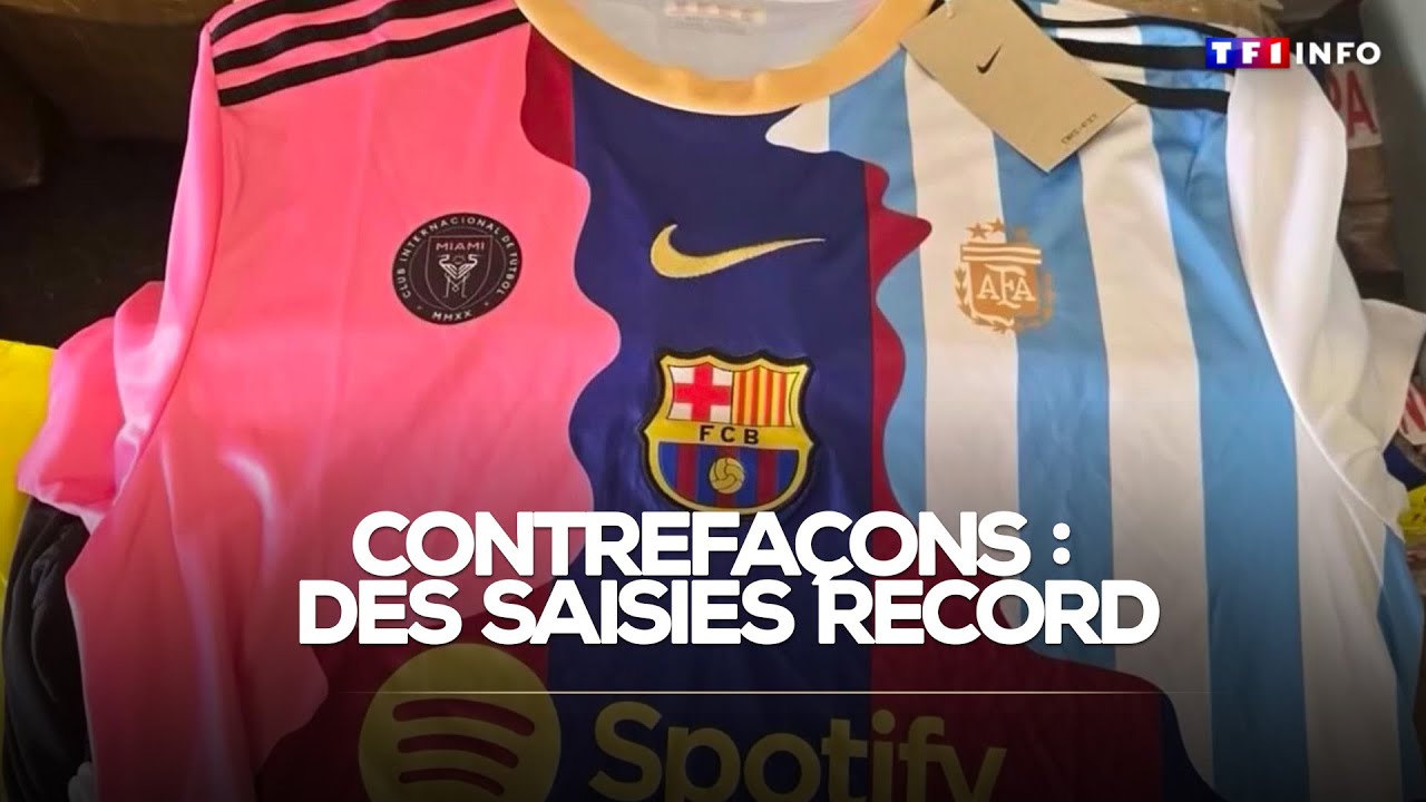Contrefaçons : plus de 20 000 de maillots de football saisis dans le Jura｜TF1 INFO