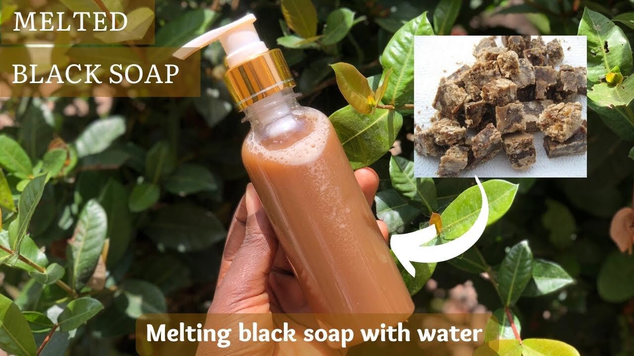 HOW TO MELT AFRICAN BLACK SOAP WITH WATER | HOW TO MELT GHANA BLACK SOAP WITH WATER |MELT BLACK SOAP