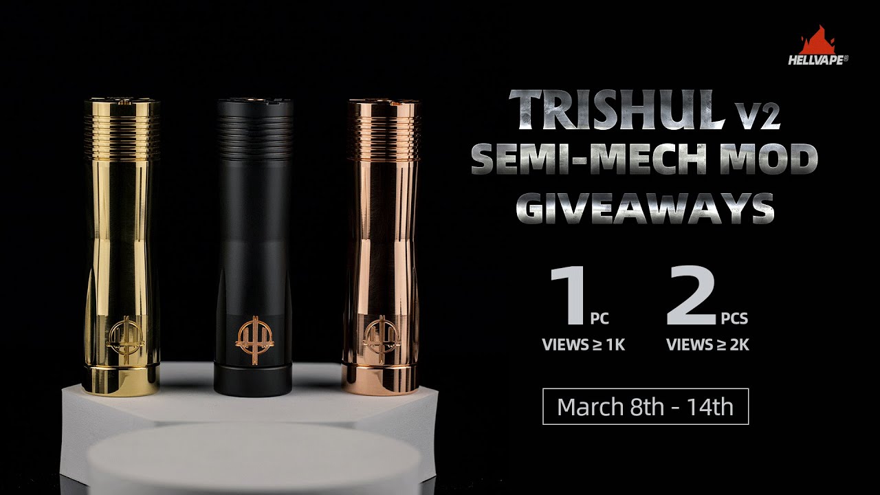 Trishul V2 Semi-mech Mod Unboxing & Giveaway!!! | Hellvape