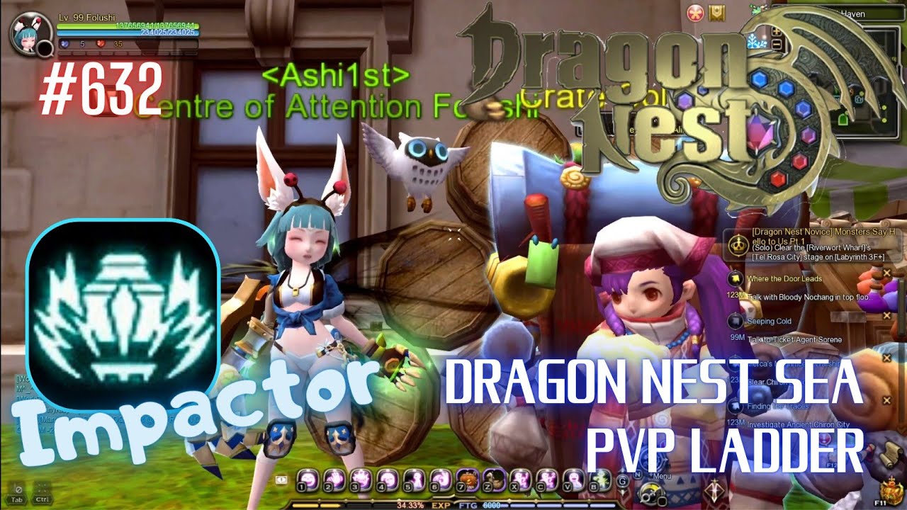 #632 Lucky Win in Battle Against the Highest Tier Using Impactor PVP Ladder ~ Dragon Nest SEA