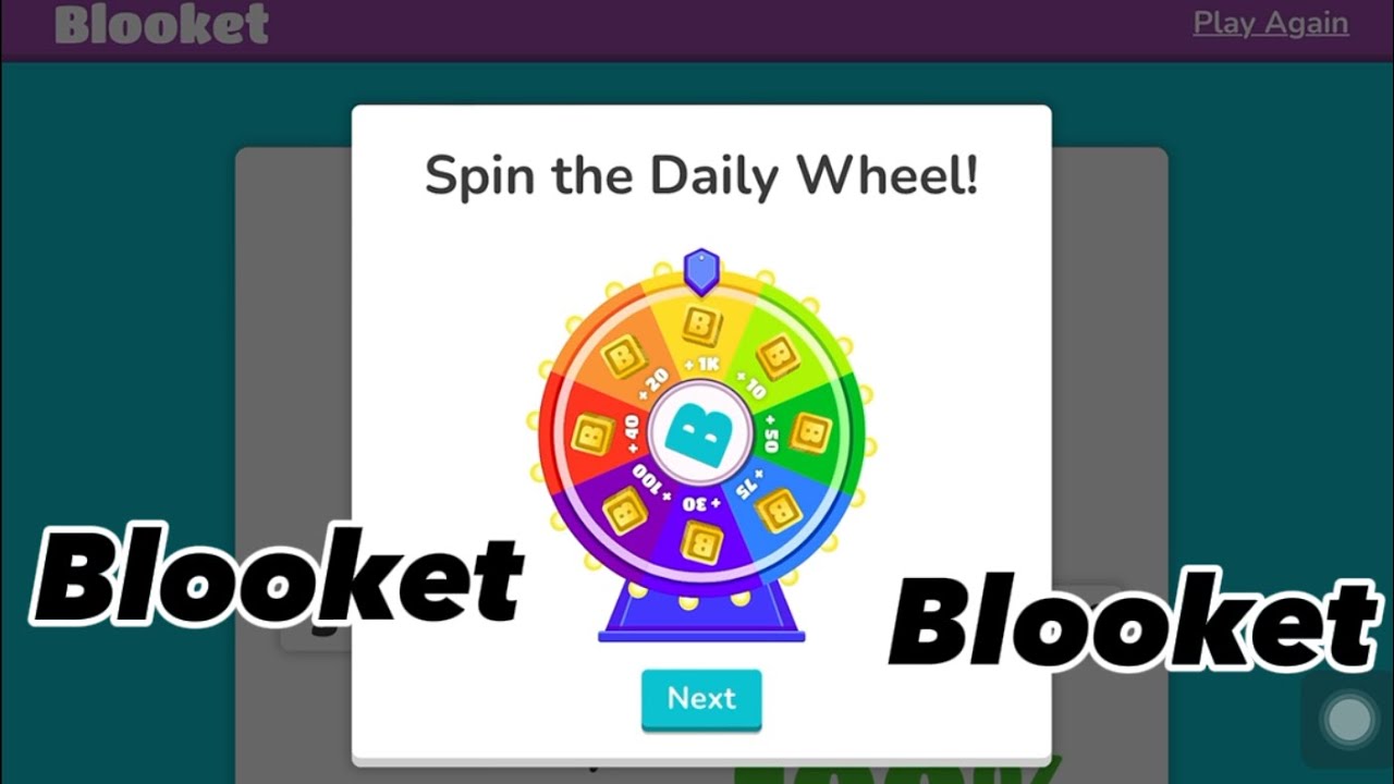 Spinning a 1K on the daily wheel in Blooket!! #blooket