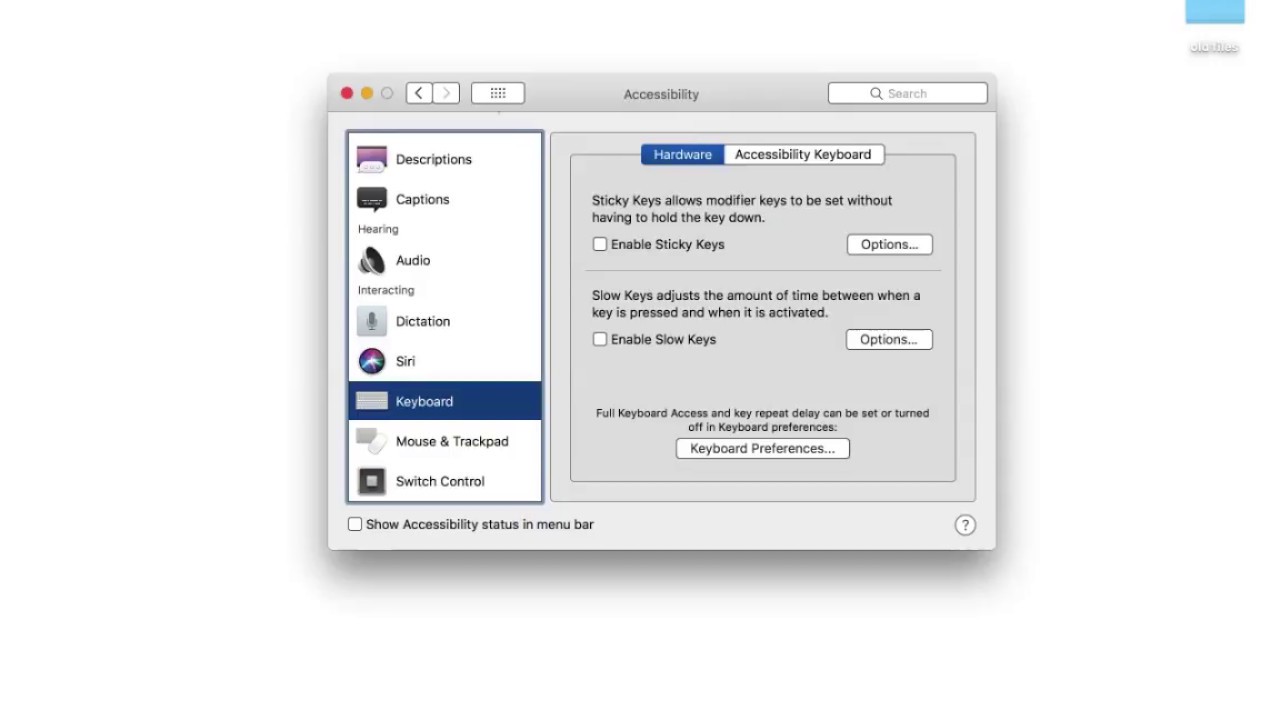 استعراض جميع مزايا امكانية الوصول في نظام الماك لذوي الاحتياجات الخاصة | Mac OS X | شفت ٤