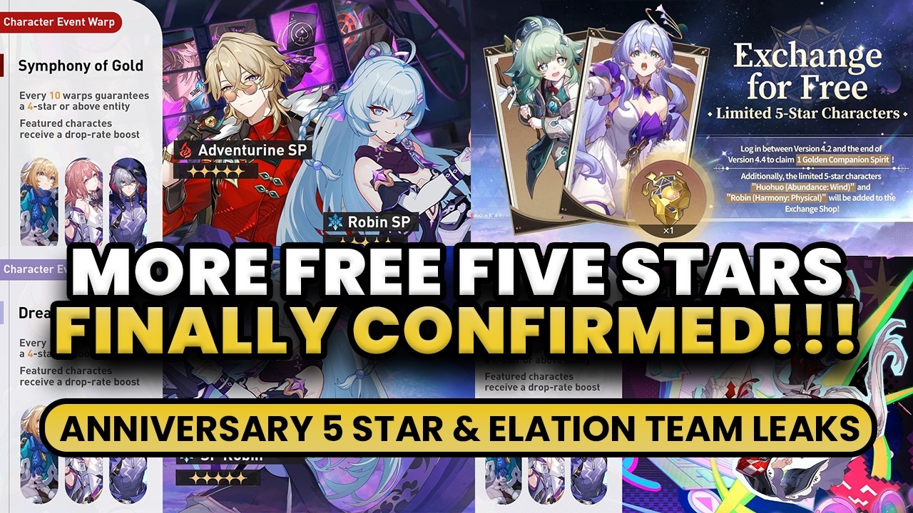 CONFIRMED FREE FIVE STAR?! | 3.2 ANNIVERSARRY INFO & ELATION TEAMBUILDING LEAK?? - HSR LEAKS