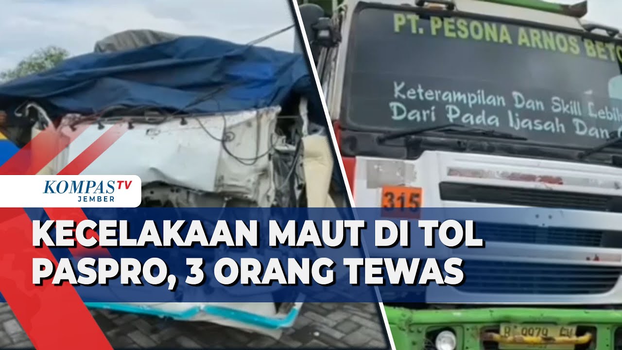 Kecelakaan Maut Tol Paspro, Pikap Tabrak Dump Truk, 3 Orang Tewas