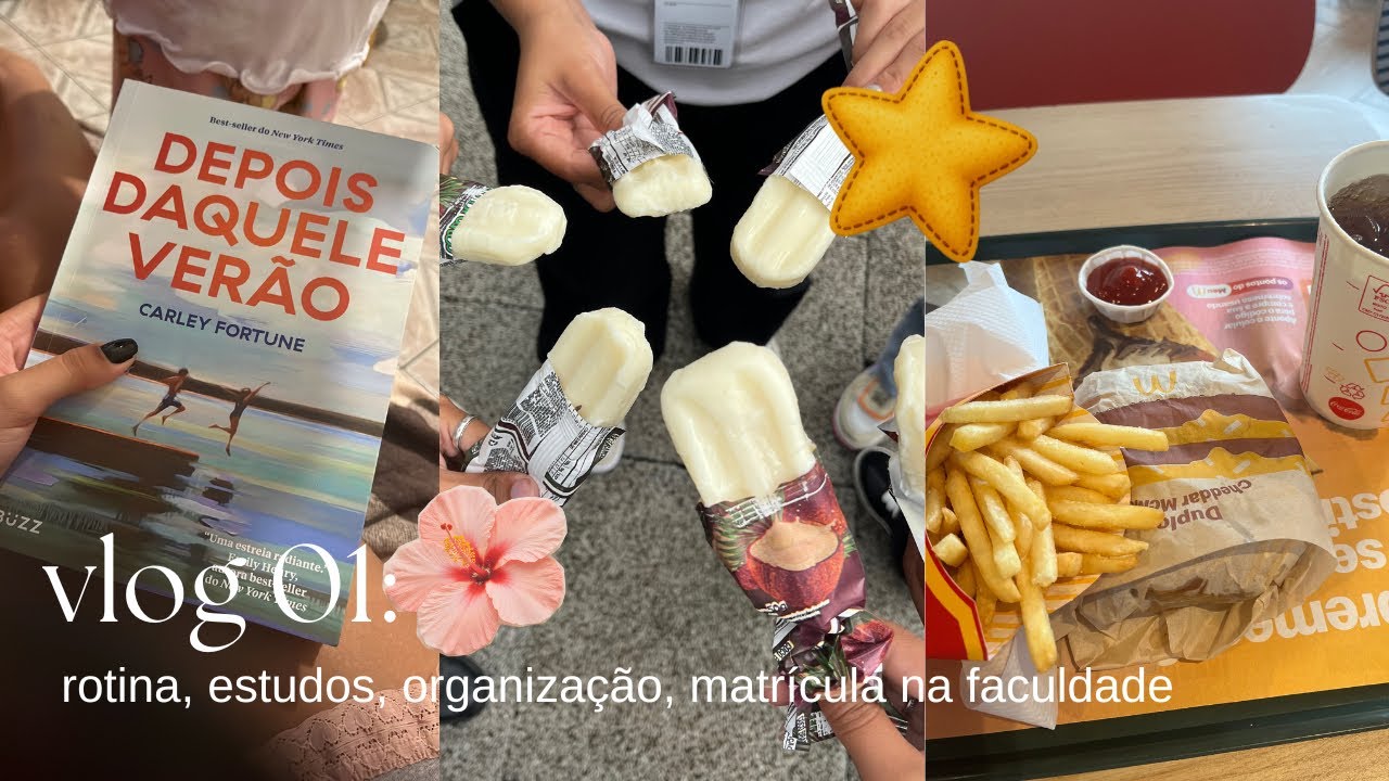 vlog 01: rotina, estudos, organização, matrícula na faculdade 