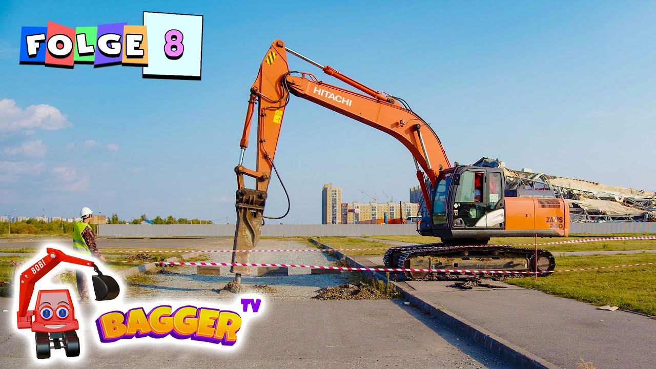 Bagger Für Kinder 🦺 Bagger & Baustellen entdecken, Kipplaster, Radlader & vieles mehr!