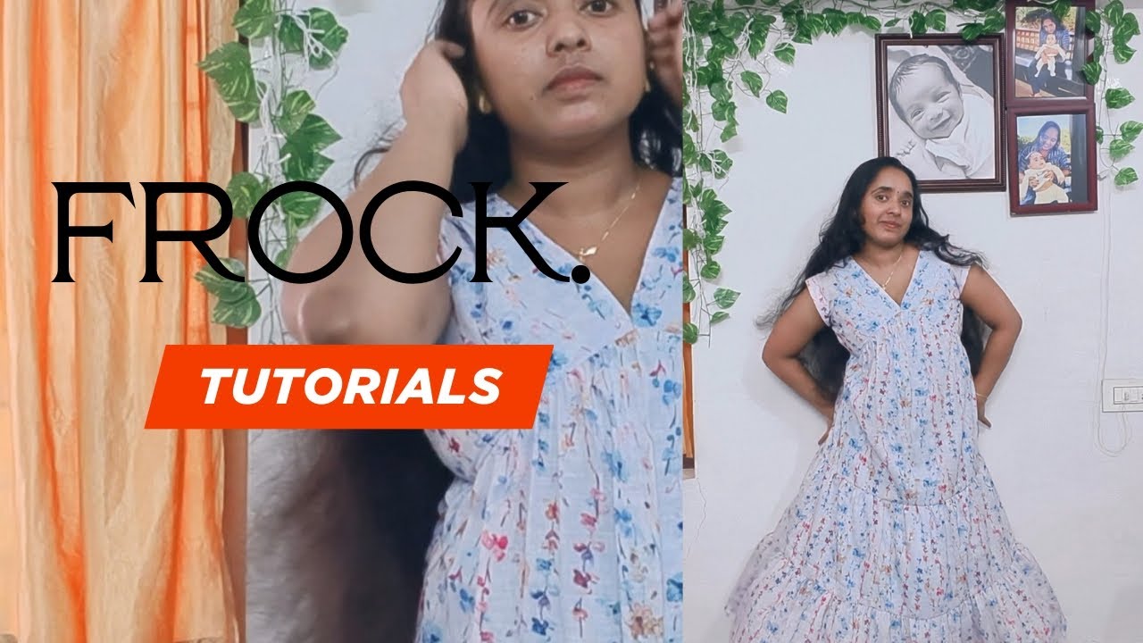 👗VERY EASY  LAYERED FROCK / DRESS CUTTING AND STITCHING IN MALAYALAM 