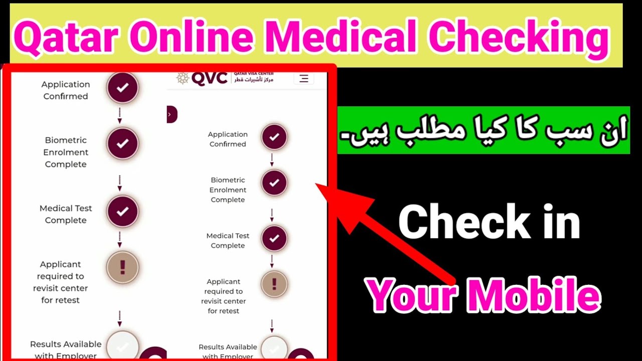 Qatar QVC medical report online check.how to check Qatar medical report online in Urdu/Hindi