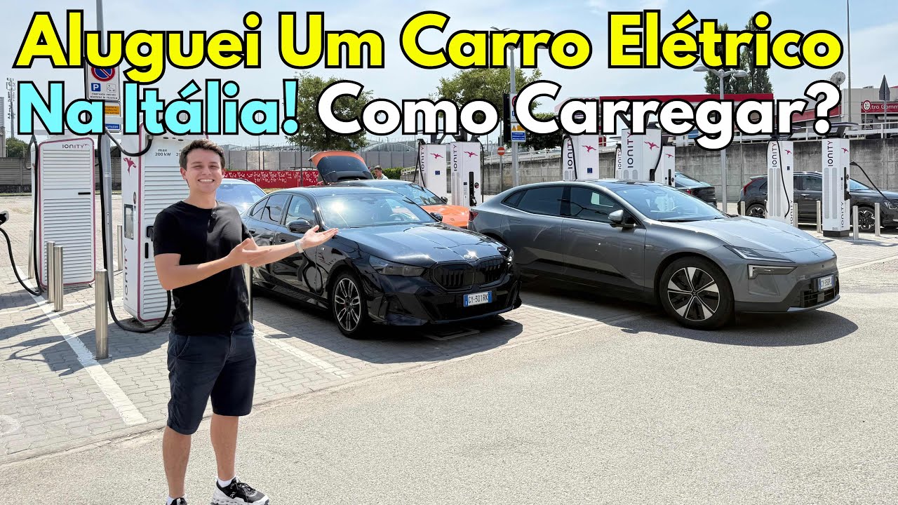 Aluguei um CARRO ELÉTRICO para Viajar na Itália: COMO CARREGAR?