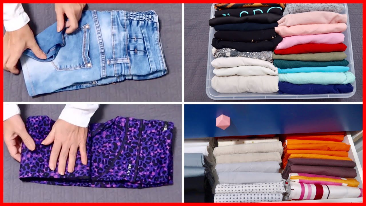 Как СЛОЖИТЬ ВЕЩИ КОМПАКТНО в шкаф по методу КонМари 👚 КЛАССНЫХ СОВЕТОВ О ТОМ, КАК СКЛАДЫВАТЬ ОДЕЖДУ